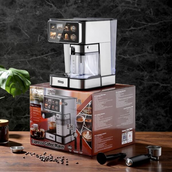 ماكينة قهوة اسبريسوا 7 برامج تاتس سكرين +تانك لبن